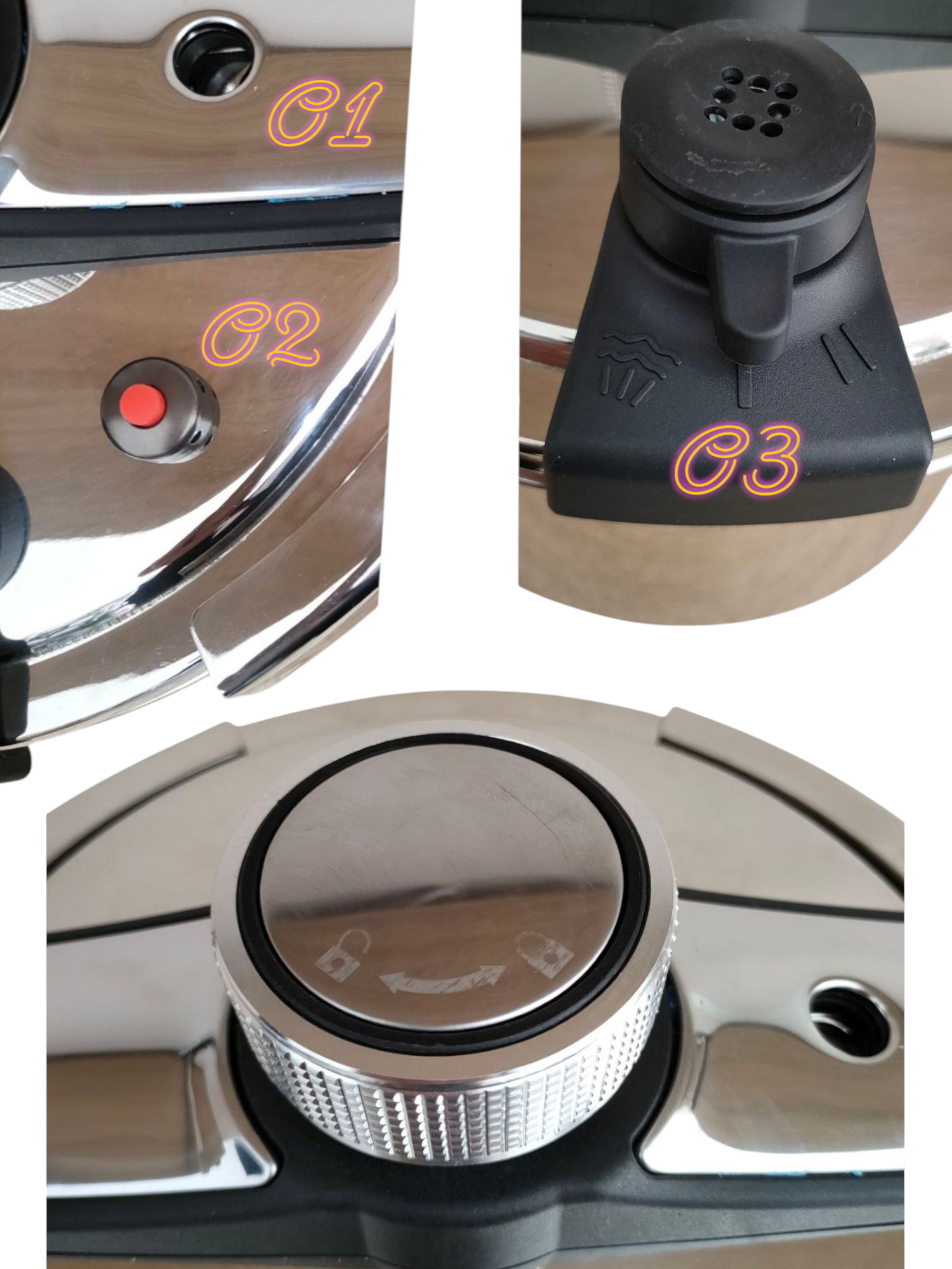 Cocotte 7+5L 4psc forsa inox طنجرة الطهي 4
